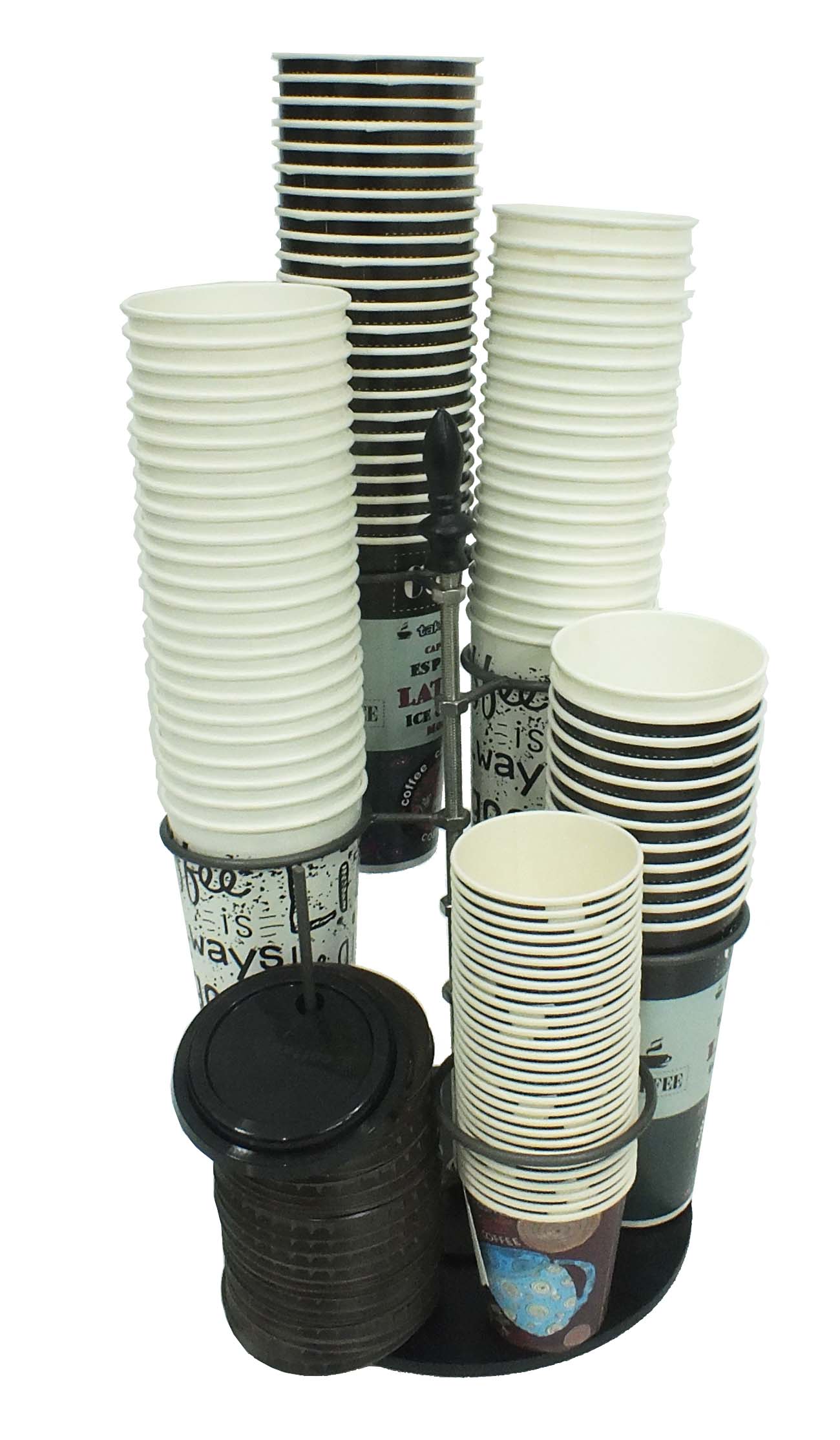 ขาตั้งวางถ้วยกาแฟปรับได้ 5 วง+ฐานวางฝา รุ่นTwist